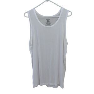 Tommy John Womens Second Skin White Tank Top Loose Fit Sz XL
